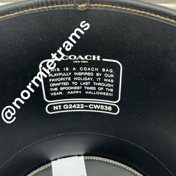 Trick Or Treat Bucket In Signature Canvas With Halloween Graphic Handbag Purse - Picture 6 of 11